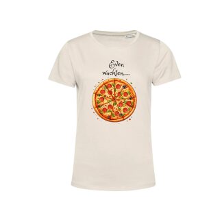 Even wachten…. Pizza Dames T-shirt Off White